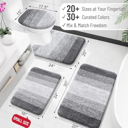 OLANLY Large Bathroom Rugs 47x32, Extra Soft Absorbent Microfiber Bath Rugs