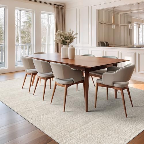 Valenrug 7x9 Area Rug Non Slip, Washable Area Rugs for Living Room, Beige