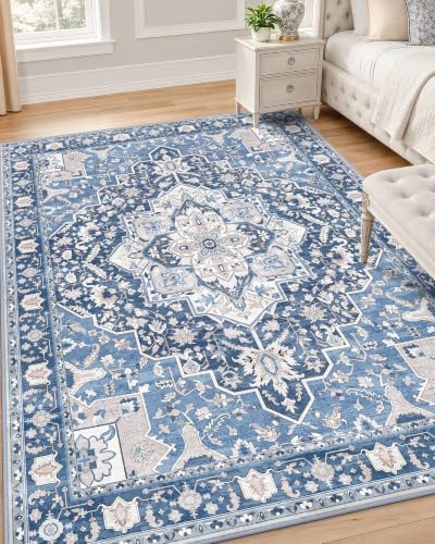 OLANLY 4x6 Washable Area Rugs, Soft Non Slip Carpet for Bedroom Living Room