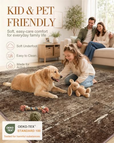 OLANLY 2x4 Washable Accent Rug Non Slip Carpet for Entryway Kitchen Bedside