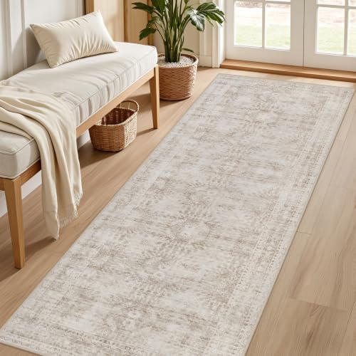 4x8 Area Rugs Living Room: Bedroom Neutral Washable Carpet Brown
