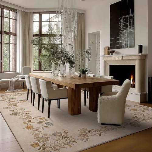 Washable Living Room Area Rug: 10x12 Large Rugs for Bedroom Non Slip Carpet