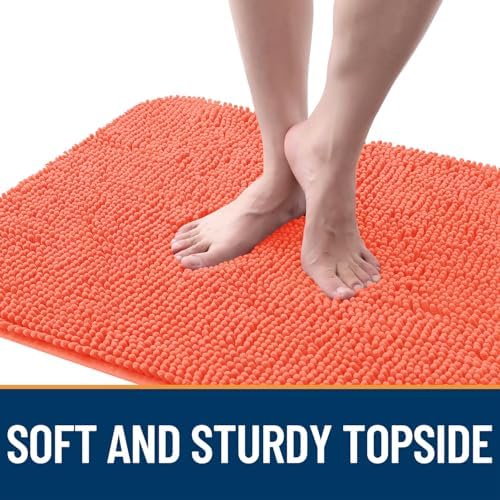 OLANLY Dog Door Mat for Muddy Paws 44x32, Super Absorbent Chenille Mud Mat