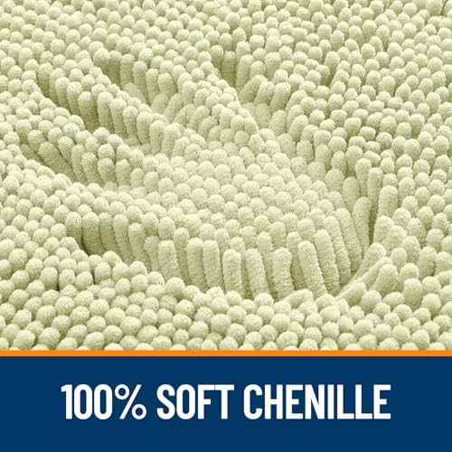 OLANLY Large Bathroom Rugs 44x32, Extra Soft Absorbent Chenille Bath Rugs