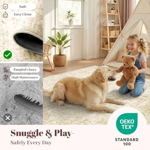 Homemate Washable Rug 10x12 Area Rugs - Vintage Rugs for Living Room