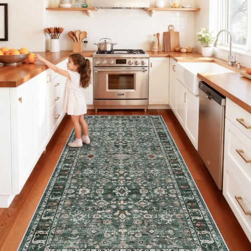 4x10 Wide Hallway Runner Rug: Washable 10ft Runners for Living Room Bedroom