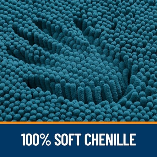 OLANLY Toilet Rugs U-Shaped 24x20, Soft Absorbent Chenille Contour Rugs