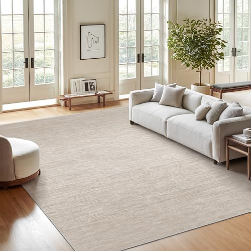Valenrug 5x8 Area Rug Non Slip, Large Washable Rugs for Living Room, Beige