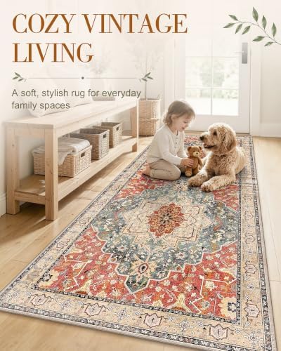 OLANLY 10x12 Washable Area Rug, Soft Non Slip Carpet for Living Room