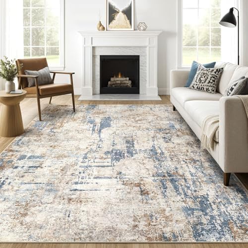 LOONGRUG 8x10 Area Rugs Washable Large Neutral Modern Living Room Rug