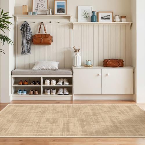 2x6 Runner Rug Non Slip,Washable Hallway Runner Rug,Brown