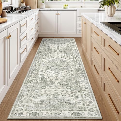 2x6 Green Neutral Runner Rug