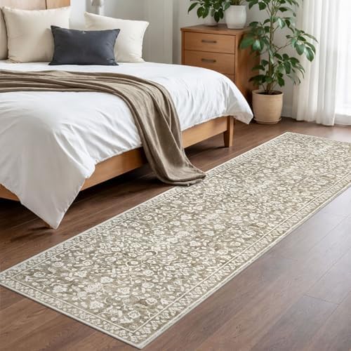 Washable Vintage 2x8 Runner Rug Non Slip Runners for Hallway