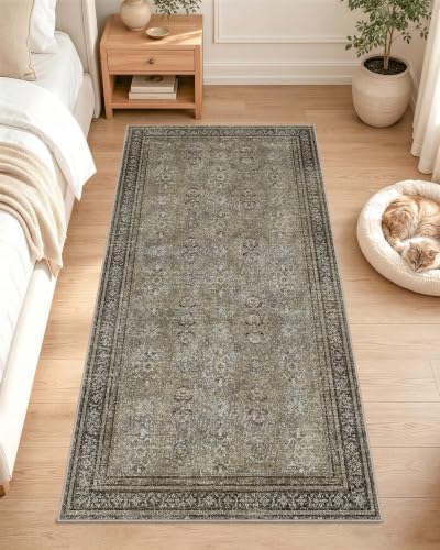OLANLY 2x5 Washable Runner Rug, Soft Non Slip Carpet for Hallway Kitchen