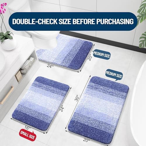 OLANLY Bathroom Runner Rug 47x20, Extra Soft Absorbent Microfiber Bath Rugs