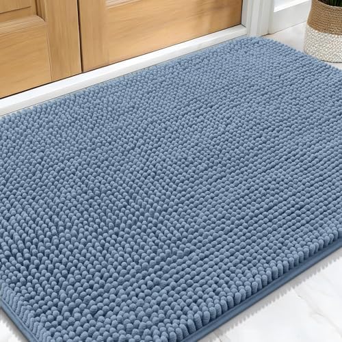 OLANLY Dog Door Mat for Muddy Paws 32x20, Super Absorbent Chenille Mud Mat