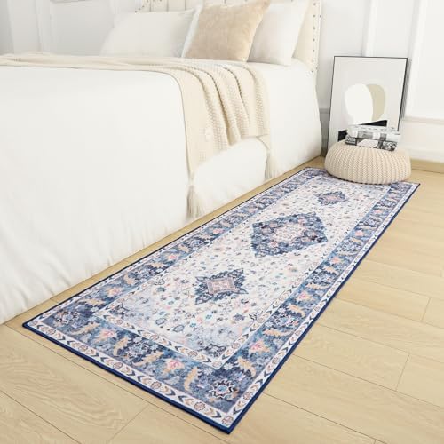 Amearea Vintage Design Runner Rugs for Living Room, 2x6 Blue Runner Rug