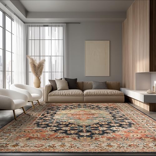 Ruaruarug Washable Area Rug 6×9 for Living Room, Ultra Soft, Maroon