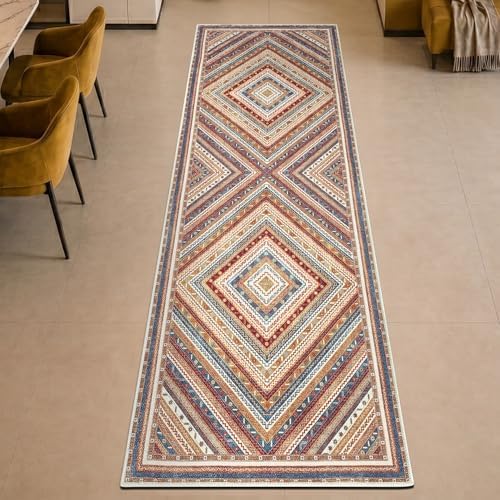 Keen Home Design Vintage Washable Runner Rug, Non-Slip Low Pile, 2x10