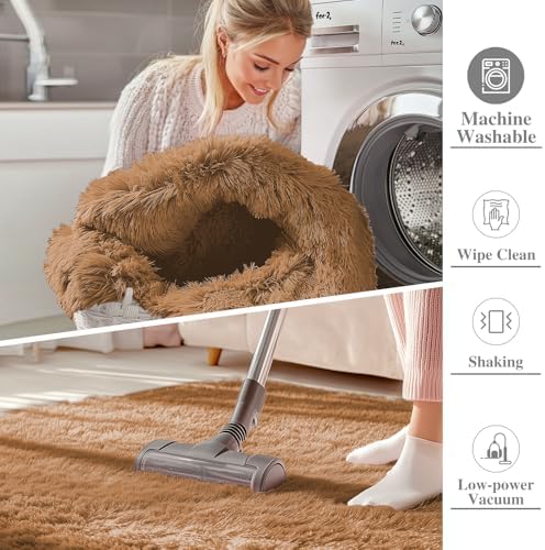 OLANLY 2x6 Machine Washable Runner Rugs for Hallway, Soft Fluffy Shaggy Bedside Rugs for Bedroom, Living Room, Indoor Floor Carpet for Kids Girls and Boys, Nursery Rooms, Home Decor Aesthetic, Khaki
