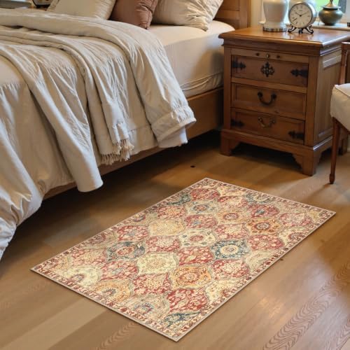 Lahome Moroccan Washable Rug, 2x3 Bathroom Rugs for Kitchen Entryway