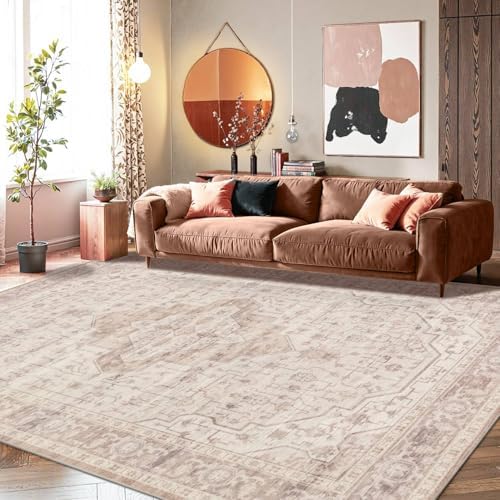 Rugxara Pink 8x10 Area Rugs,Large Rugs for Living Room