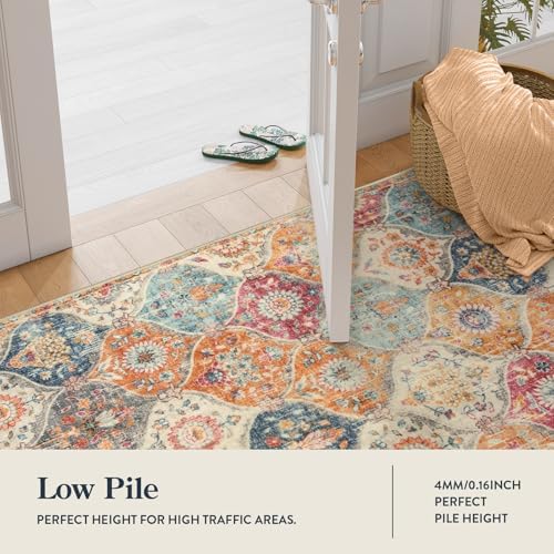 Lahome Moroccan Kitchen Runner, 2'5''x8' Washable Runners for Hallways 8ft