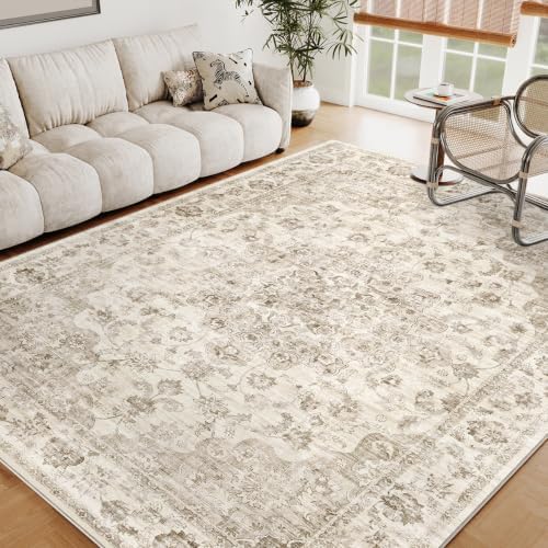 6x9 Beige Neutral Area Rug