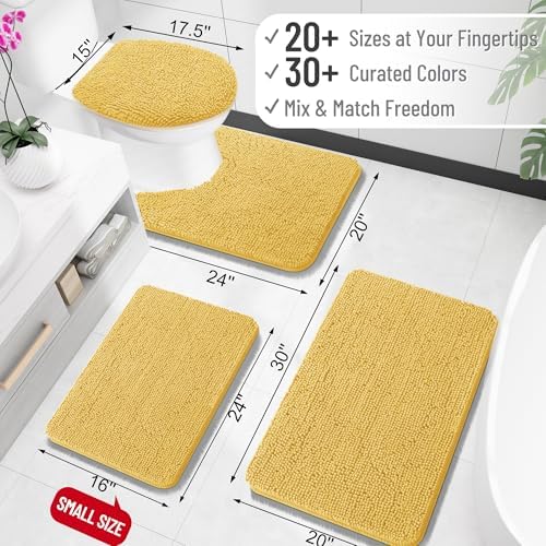 OLANLY Bathroom Runner Rugs 45x27, Extra Soft Absorbent Chenille Bath Rugs