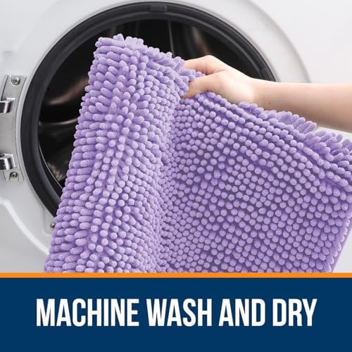 OLANLY Bathroom Rugs 30x20, Extra Soft Absorbent Chenille Bath Rugs