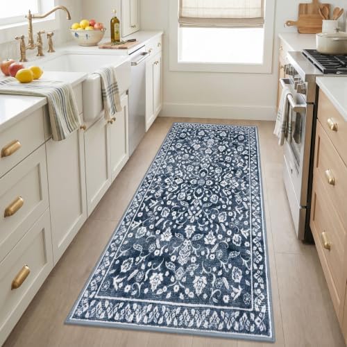 Washable Vintage 3x6 Runner Rug Non Slip Runners for Hallway