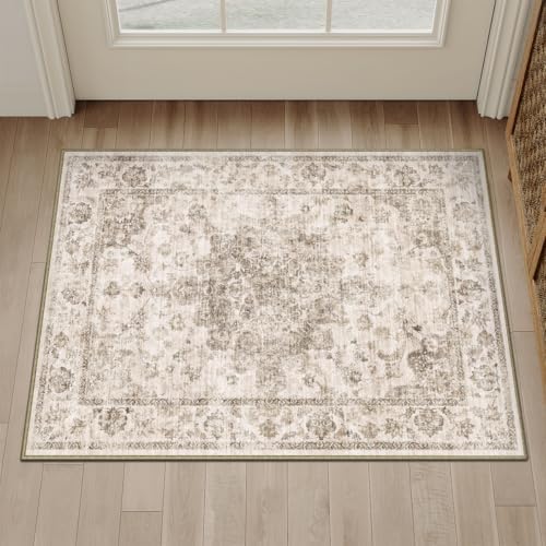 2x3 Brown Neutral Area Rug