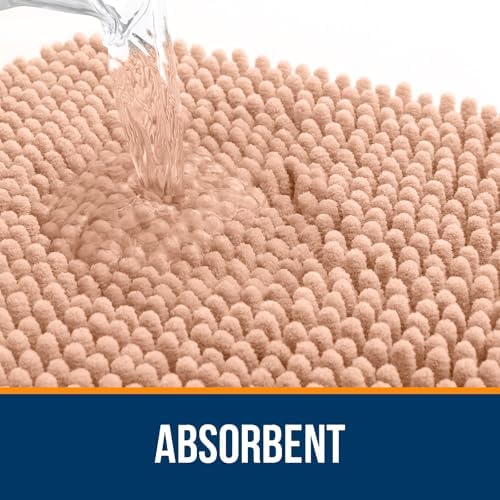 OLANLY Bathroom Runner Rugs 40x24, Extra Soft Absorbent Chenille Bath Rugs