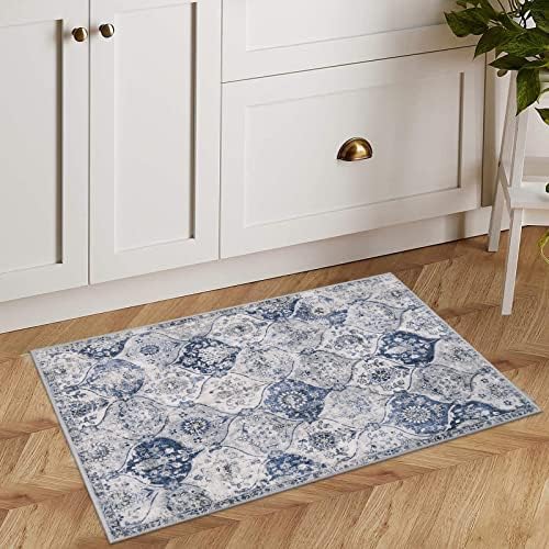 Lahome Moroccan Washable Rug, 2x3 Kitchen Rugs for Entryway Bathroom