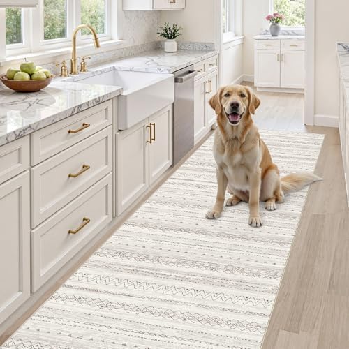 cotiled Hallway 2.6x8 Runner Rugs Washable Boho Moroccan Soft Rug