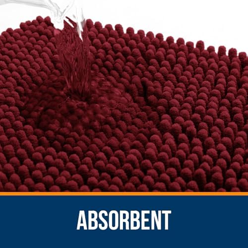 OLANLY Bathroom Runner Rugs 59x20, Extra Soft Absorbent Chenille Bath Rugs
