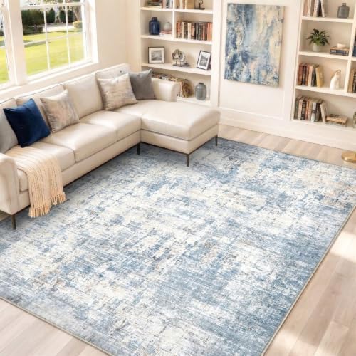 10x14 Area Rugs Washable Modern Abstract Living Room Bedroom Rug
