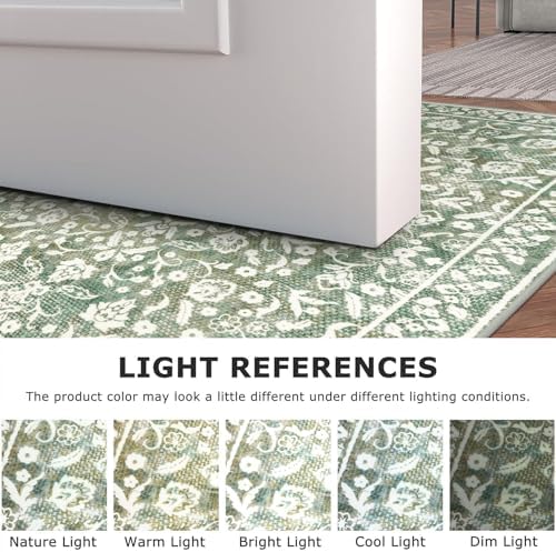 Vintage Washable Runners for Hallway 2.6x12 Runner Rug Non Slip