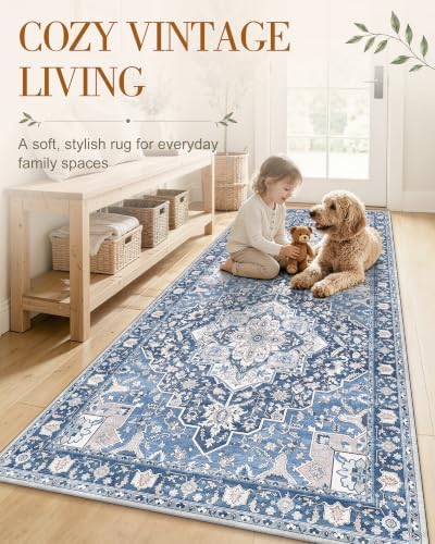 OLANLY 3x5 Washable Accent Rug, Soft Non Slip Carpet for Entryway Bedside