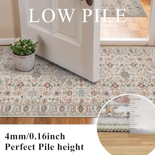 Washable Runners for Hallways: 3x8 Kitchen Runner Rugs with Rubber Backing