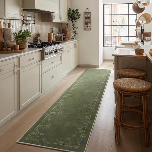 2x10 Washable Hallway Runner Rug: Kitchen Rugs Non Slip Long Carpet Runners