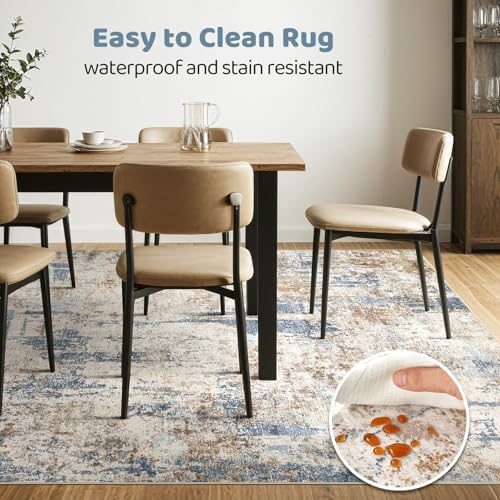 LOONGRUG 8x10 Area Rugs Washable Large Neutral Modern Living Room Rug