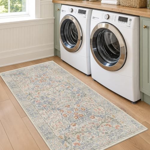 Washable 3x6 Runner Rug for Entryway, Laundry, Bathroom, Bedside, Kitchen