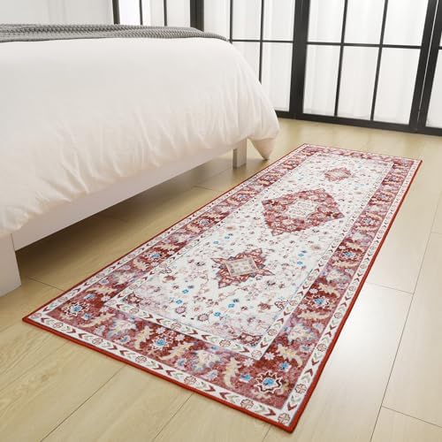 Amearea Vintage Design Runner Rugs for Living Room, 2x6 Red Runner Rug