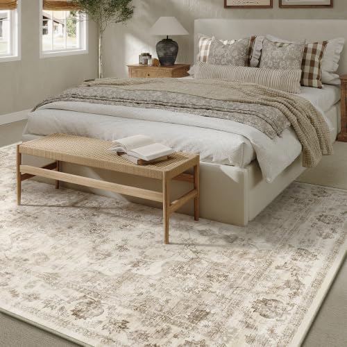 6x9 Beige Neutral Area Rug