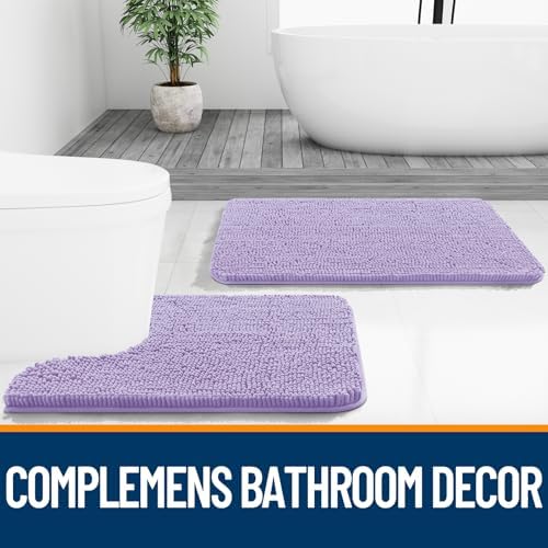 OLANLY Bathroom Rugs 30x20, Extra Soft Absorbent Chenille Bath Rugs