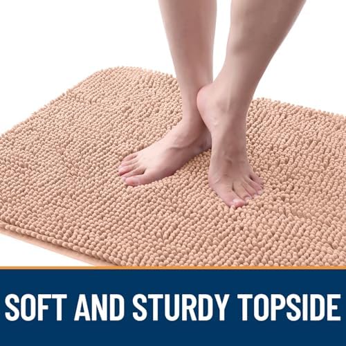 OLANLY Dog Door Mat for Muddy Paws 54x32, Super Absorbent Chenille Mud Mat