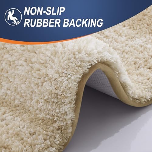OLANLY Bathroom Runner Rug 47x24, Extra Soft Absorbent Microfiber Bath Rugs