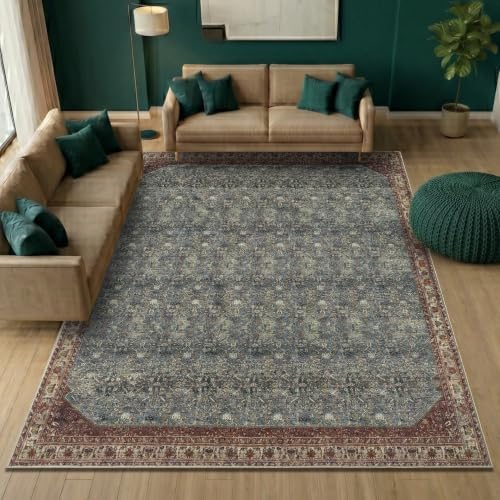 Keen Home Design Vintage Washable Area Rug, Non-Slip Low Pile, 8x10