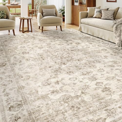 6x9 Beige Neutral Area Rug